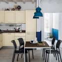 Lovely-use-of-cream-and-bright-blue-in-the-kitchen-and-dining-room